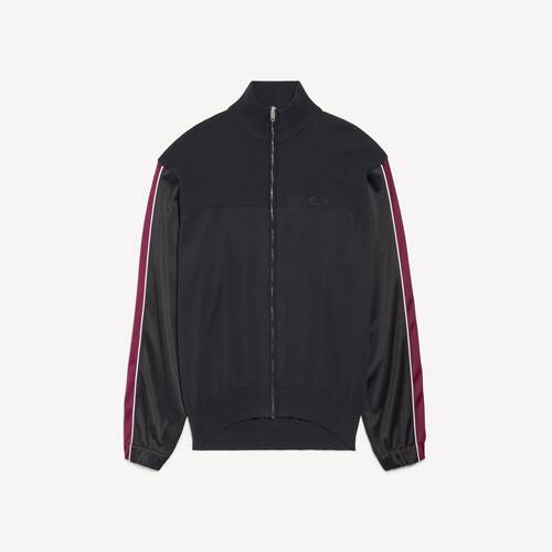 hybrid zip-up sweater