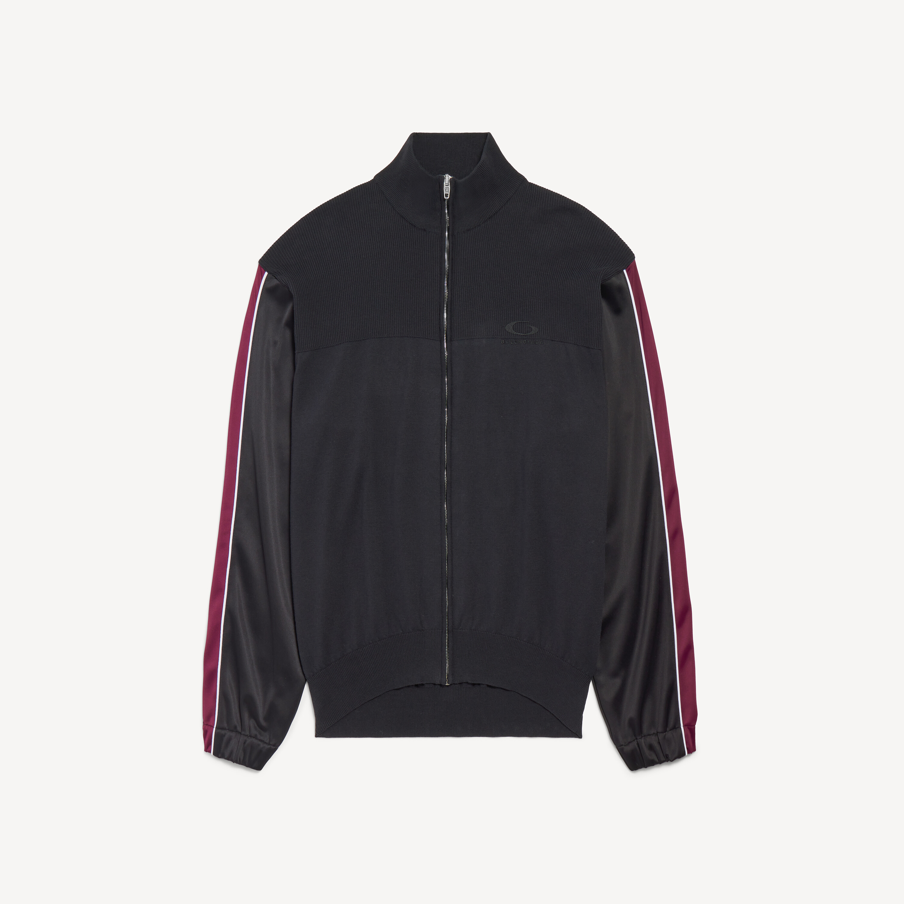 Men's Hybrid Zip-up Sweater in Dark Grey