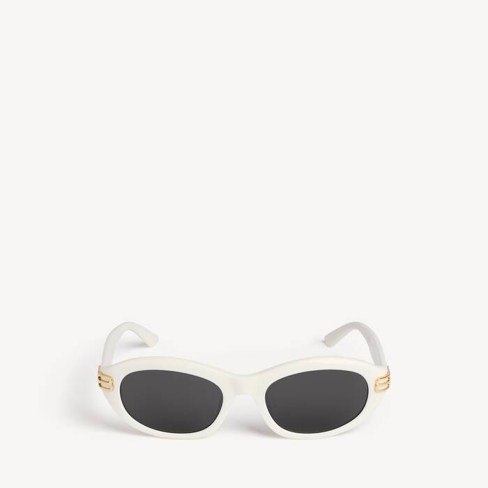 Women's Casino Round Af Sunglasses in Ivory Cream - Women | Balenciaga United States EN - Image 1