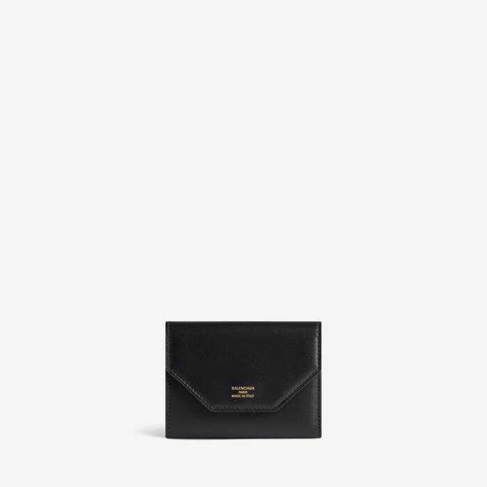 Women's Envelope Compact Wallet With Card Holder in Black - Women | Balenciaga Slovakia (slovak Republic) EN - Image 1