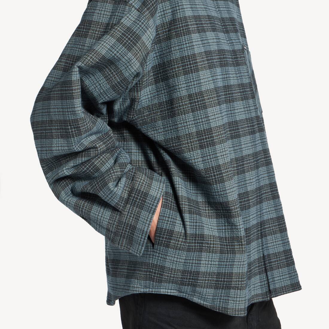 Men's Padded Overshirt in Blue | Balenciaga United States EN - Image 6