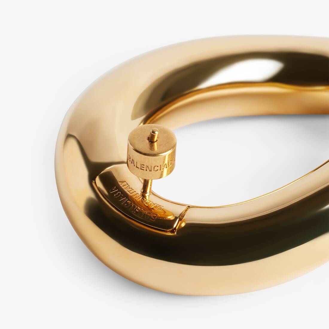Pendientes Elipse Eisa para Mujer en Dorado Brillante | Balenciaga Espa&ntilde;a ES - Image 3