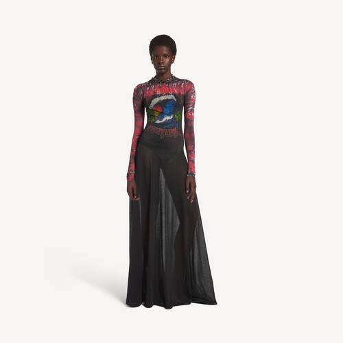 vestido de manga larga extreme tie dye