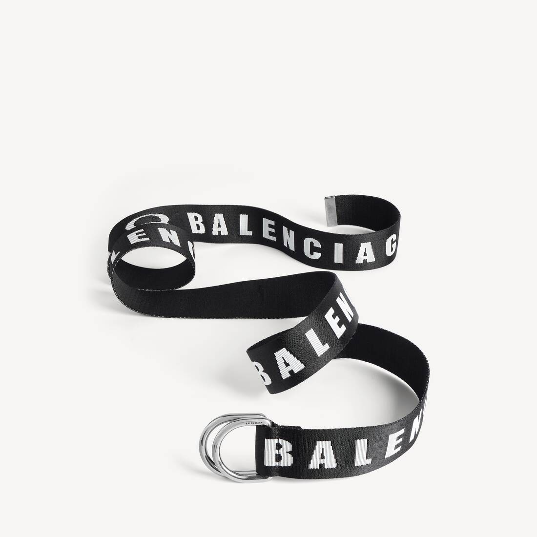 Men's D Ring Belt in Black/white | Balenciaga United States EN - Image 2