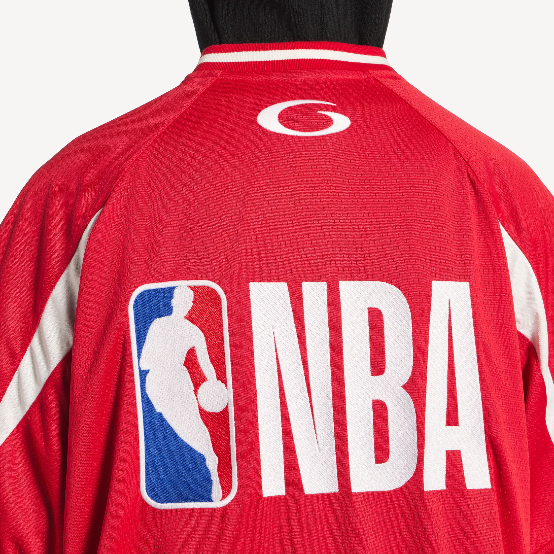 발렌시아가 남성 발렌시아가 | NBA 컬래버레이션 오버사이즈 티셔츠 (레드) 863852TTVW16291