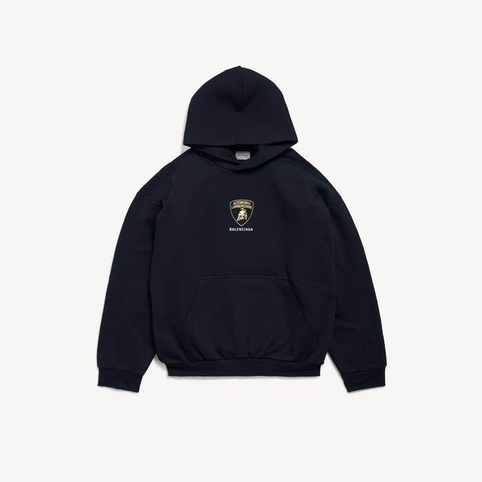 Balenciaga | Automobili Lamborghini Hoodie Medium Fit f&uuml;r Herren in Verblasstes Schwarz - Herren | Balenciaga Deutschland DE - Image 1