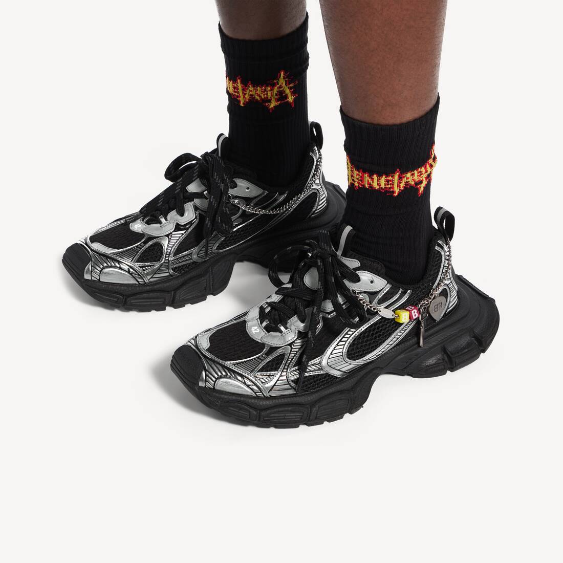 Zapatillas 3xl Con Charms para Hombre en Negro/plateado | Balenciaga Estados Unidos ES - Image 5