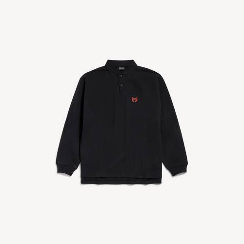laurel classic long sleeve oversized polo