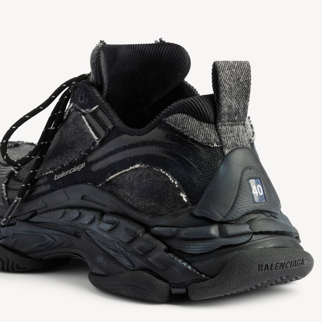 Men's Triple S.2 Denim Sneaker in Black | Balenciaga Portugal EN - Image 3