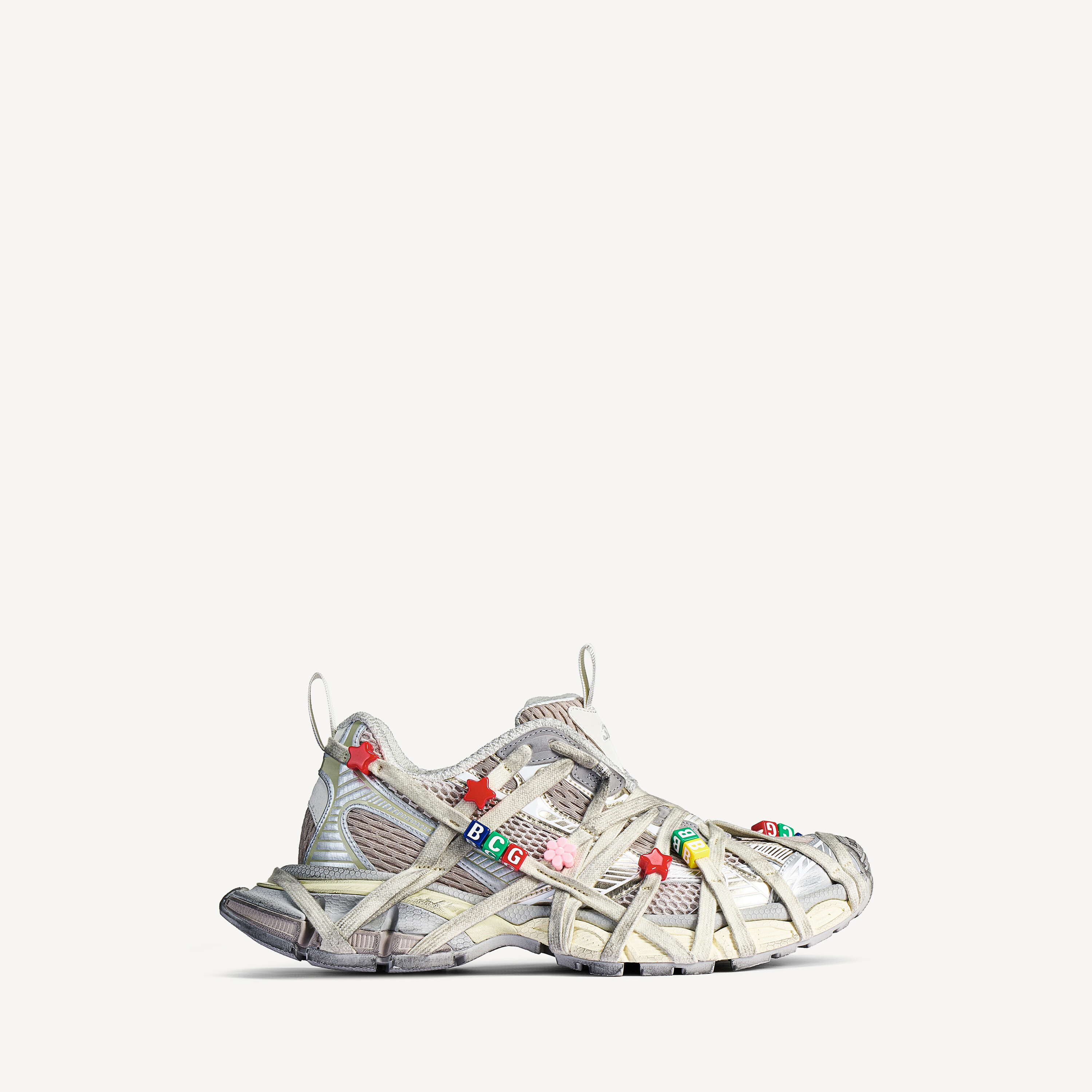 Men's 3xl Extreme Lace Sneaker in Eggshell/multicolor | Balenciaga ZW