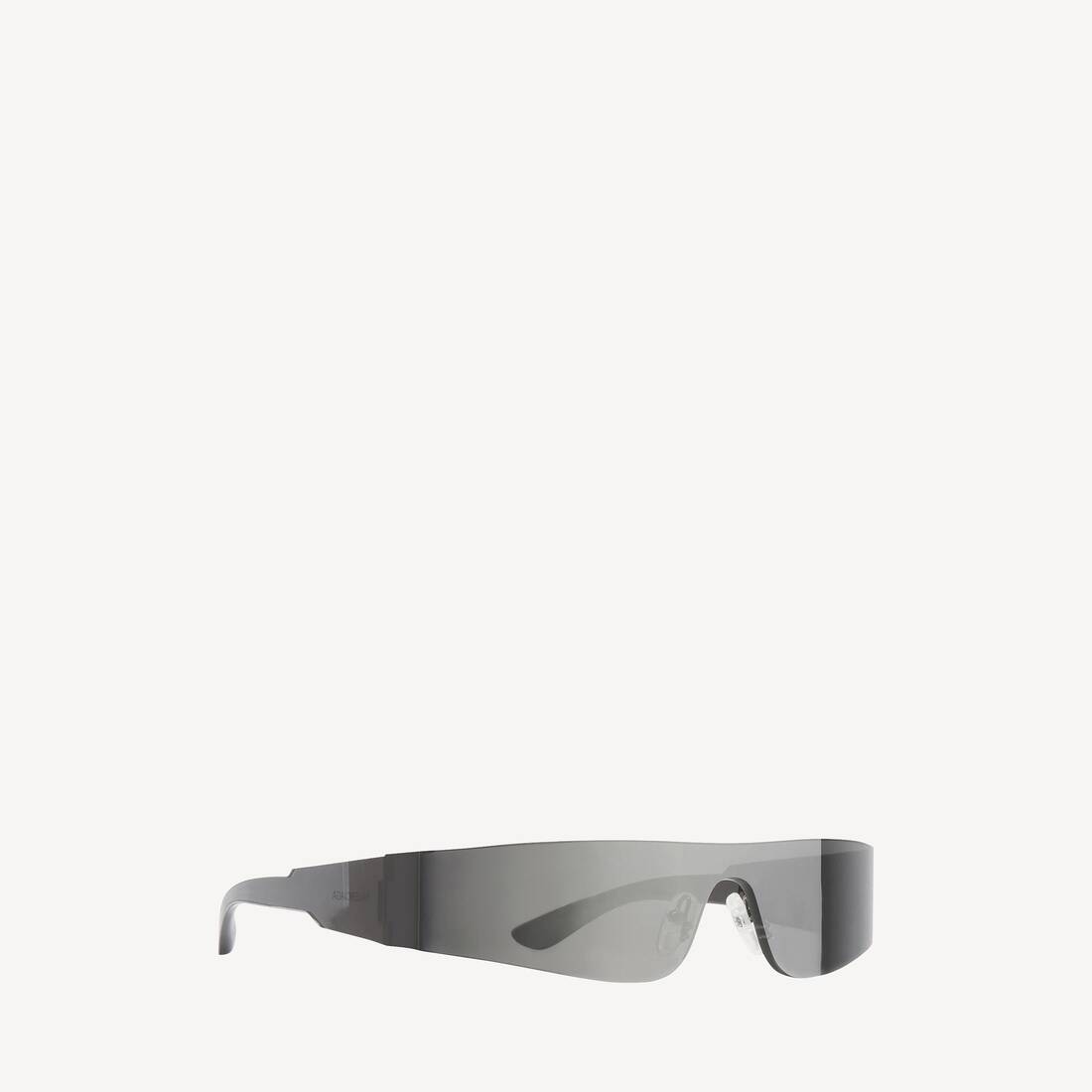 Mono Rectangle Sunglasses in Silver | Balenciaga Italy EN - Image 3