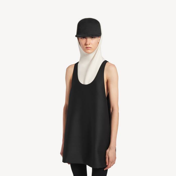 Women's Scooped Mini Dress in Black - Women | Balenciaga United States EN - Image 1