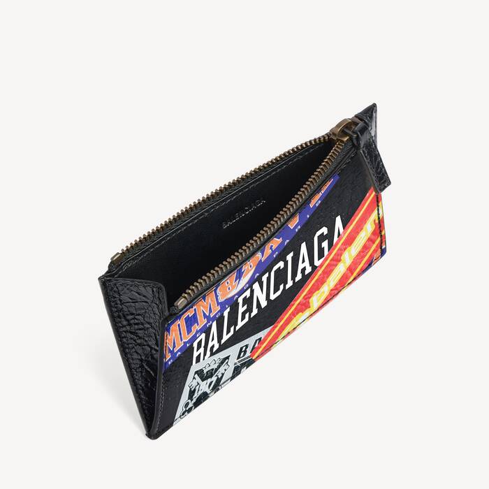 Men's Cash Large Long Coin And Card Holder in Black/multicolor - Men | Balenciaga Netherlands EN - Image 3