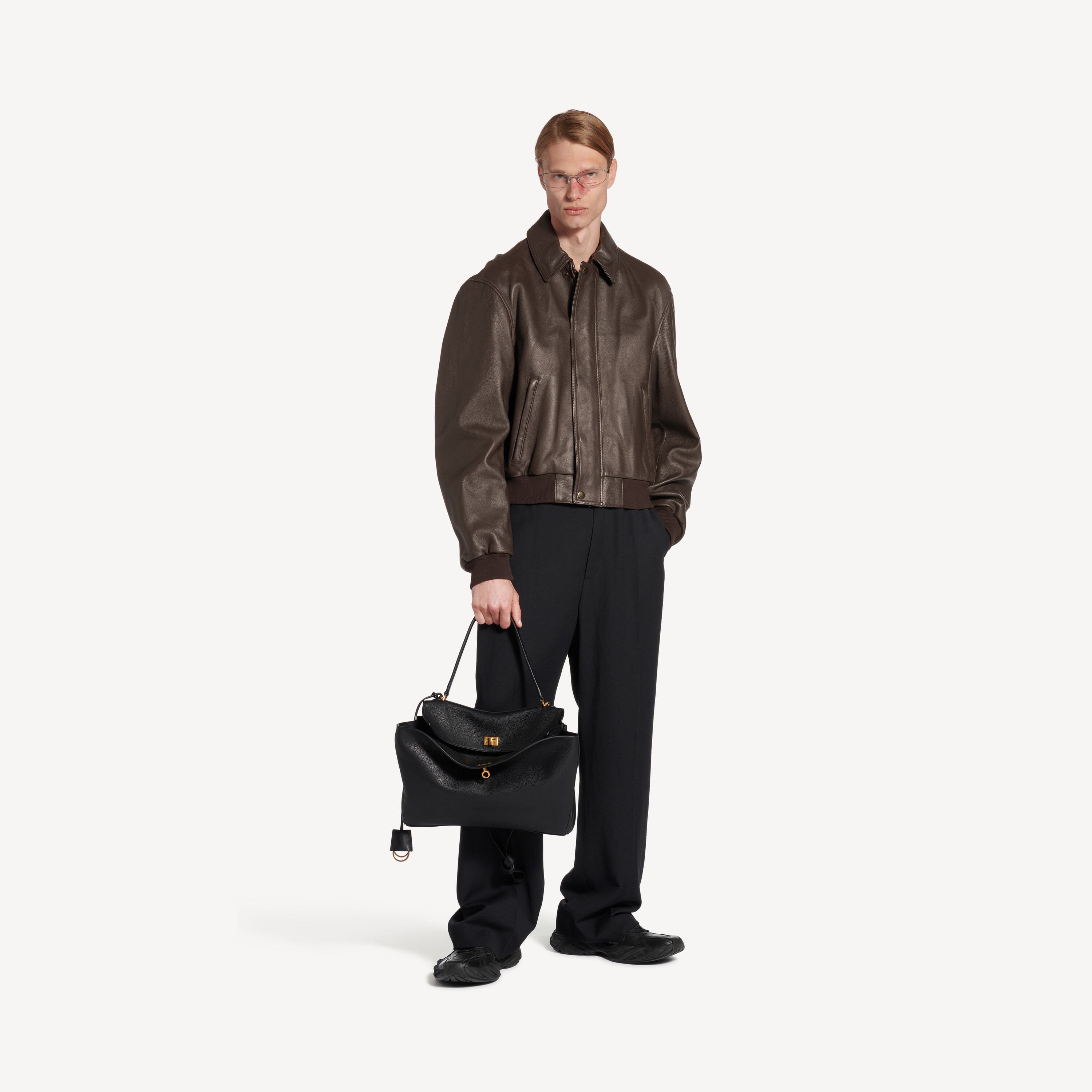 Men's Taxi Jacket in Dark Brown | Balenciaga US