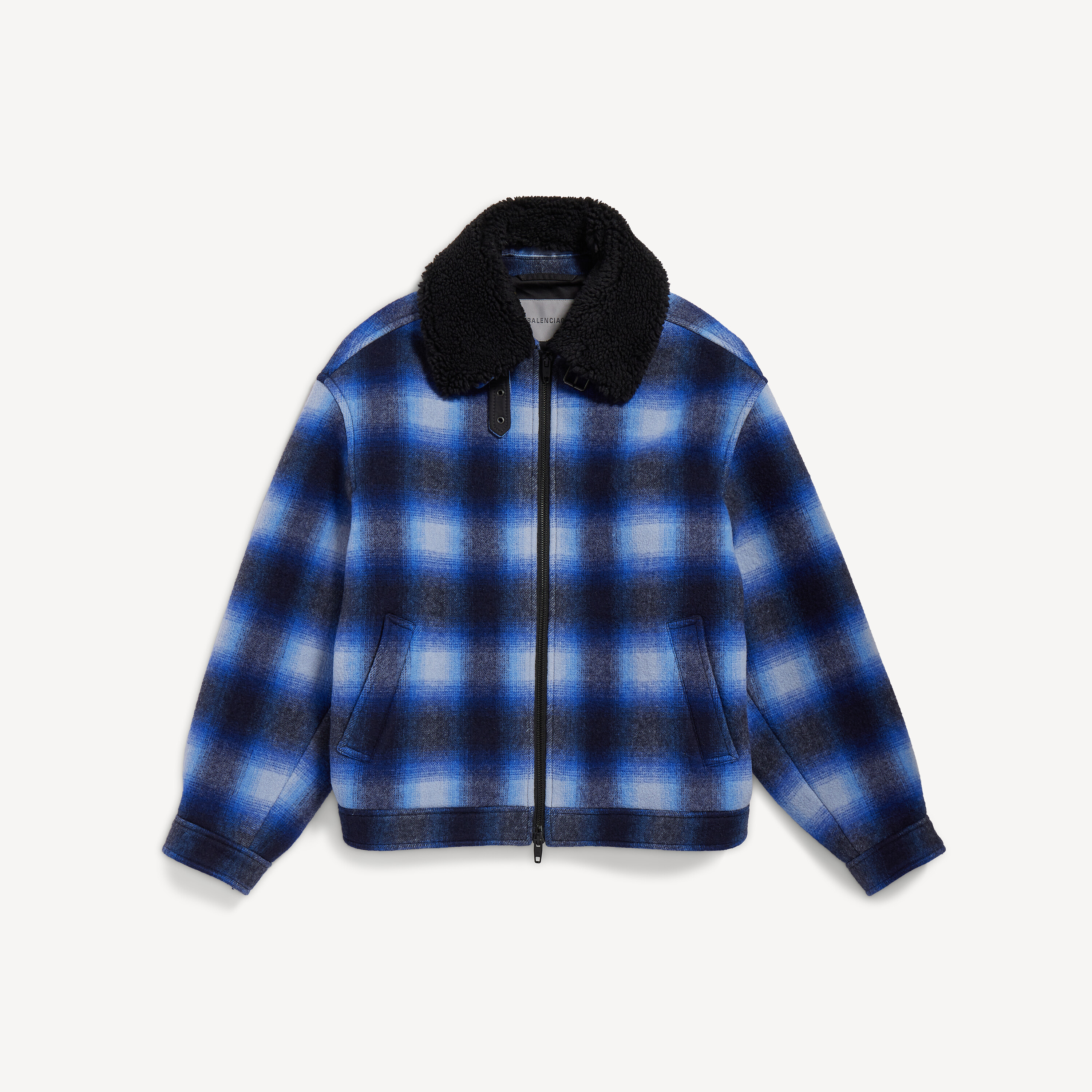Flannel bomber jacket