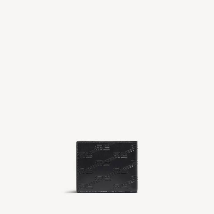 ブラック の メンズ Embossed Monogram スクエアfoldedウォレット Boxカーフスキン - メンズ | Balenciaga 日本 JA - Image 1