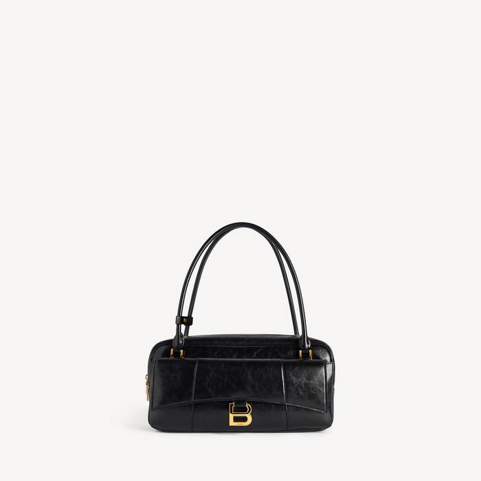 여성 아워글래스 플랫 볼링백 블랙 - 여성 | 발렌시아가 대한민국 KO - Image 1