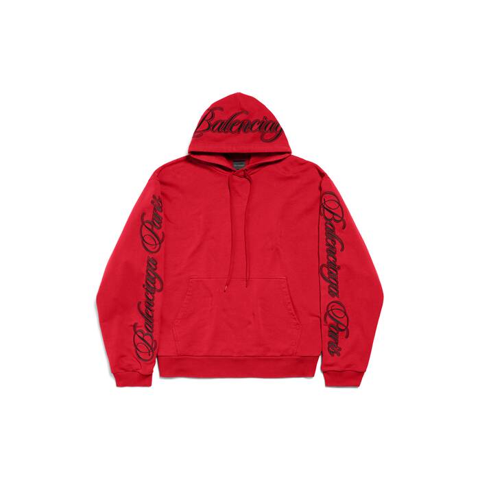 cursive oversized hoodie