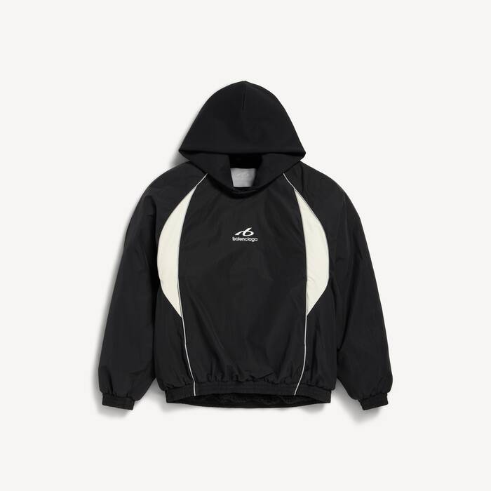 Men's Bodies Hybrid Zip-up Outerwear Hoodie in Black - Men | Balenciaga United States EN - Image 2