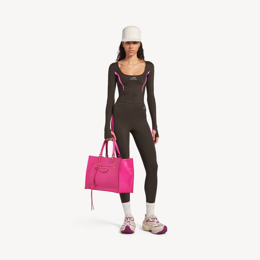 Women's Le City Sleek Tote Bag Large in Hot Pink | Balenciaga Germany EN - Image 7