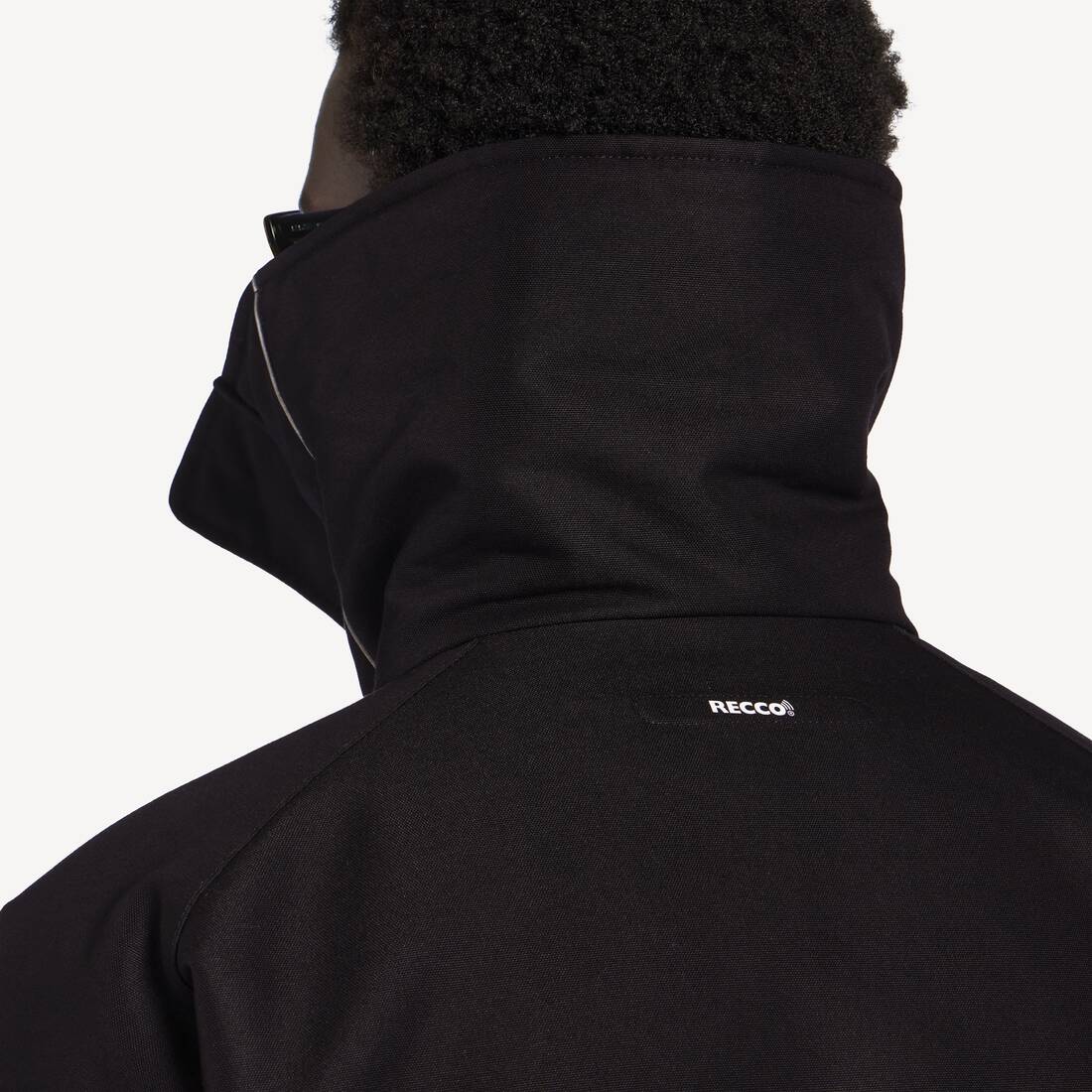 Men's Bodies High Collar Techwear Parka in Dark Green | Balenciaga United Kingdom EN - Image 6