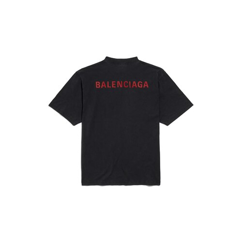 발렌시아가 백 미디엄 핏 티셔츠