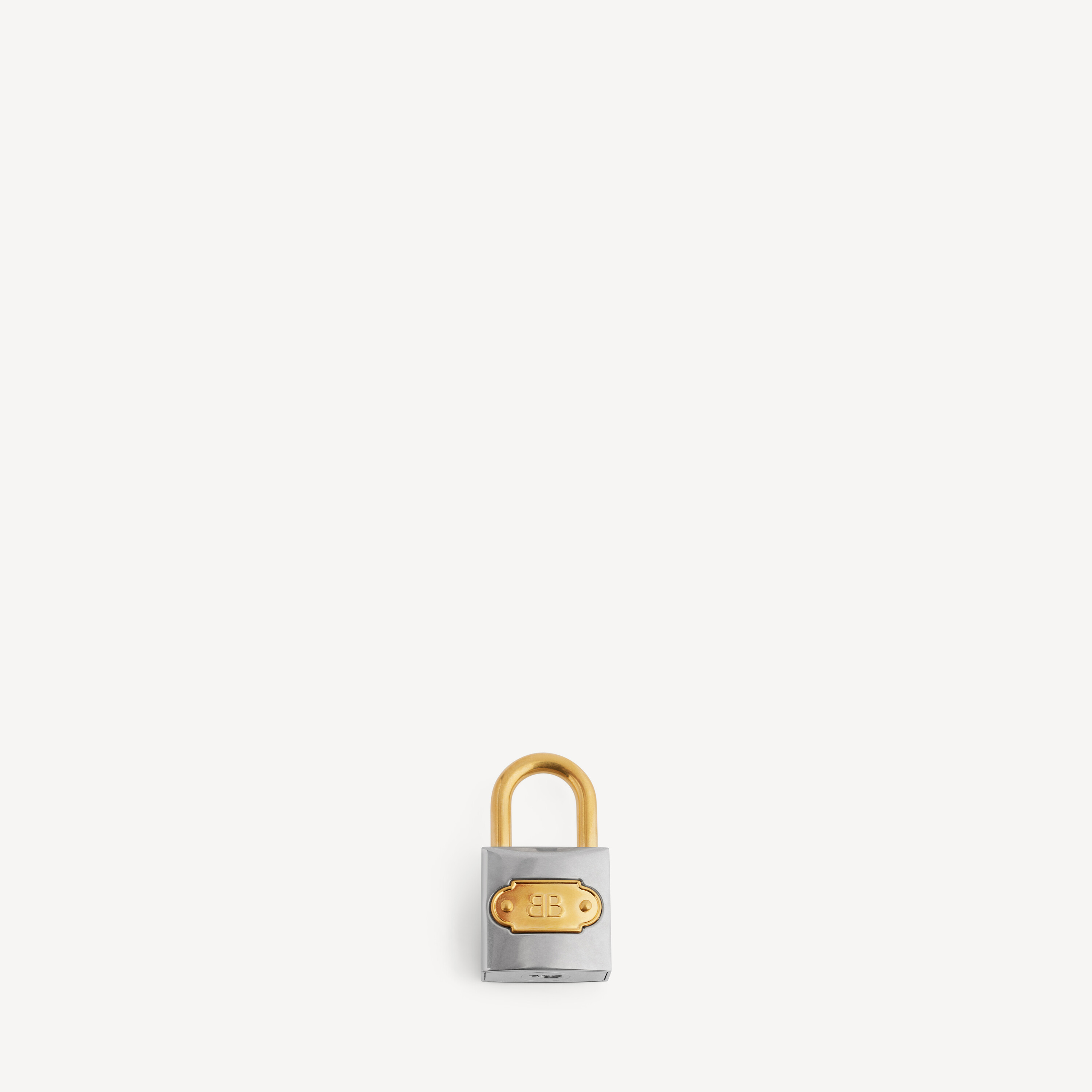 Women's Charm/keychain Bb Padlock in Gold/silver | Balenciaga US