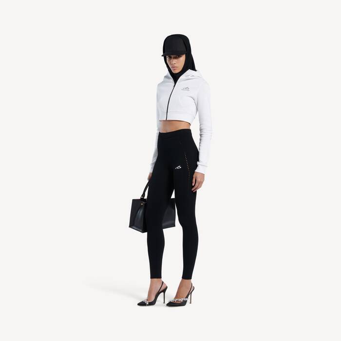 Sudadera Con Capucha Techwear Cocoon para Mujer en Blanco - Mujer | Balenciaga Espa&ntilde;a ES - Image 3
