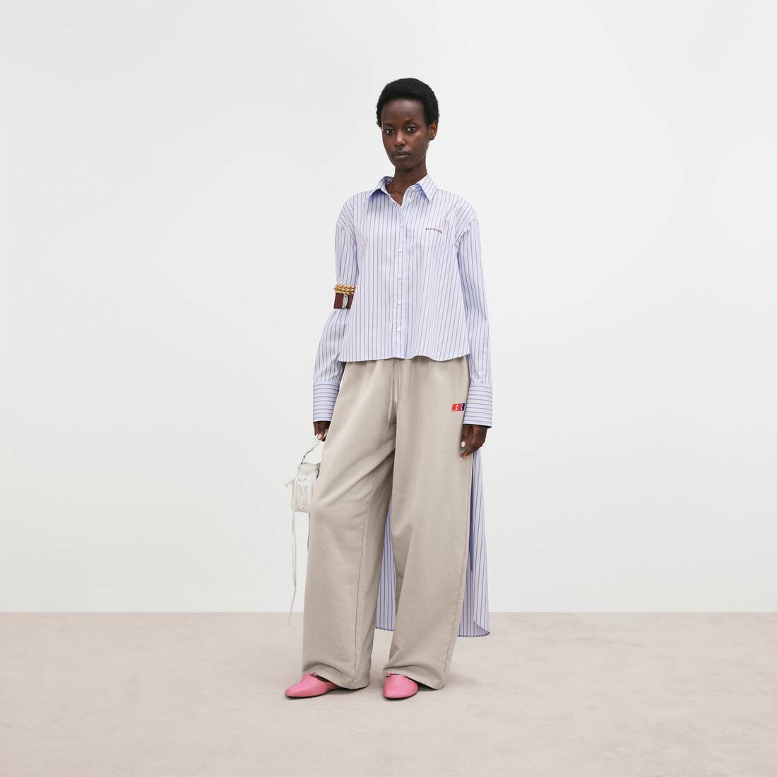 Women's Club Bb Relax Sweatpants in Pearl Color | Balenciaga Lithuania EN - Image 2
