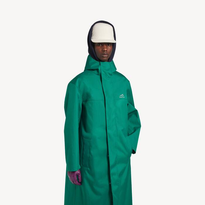 Men's Techwear Long Windbreaker in Green - Men | Balenciaga United States EN - Image 3
