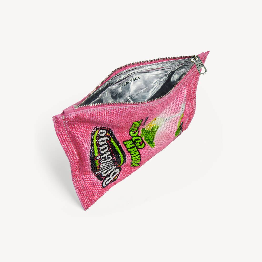 Chips Tasche Klein Mit Strasssteinen f&uuml;r Herren in Rosa | Balenciaga Deutschland DE - Image 4