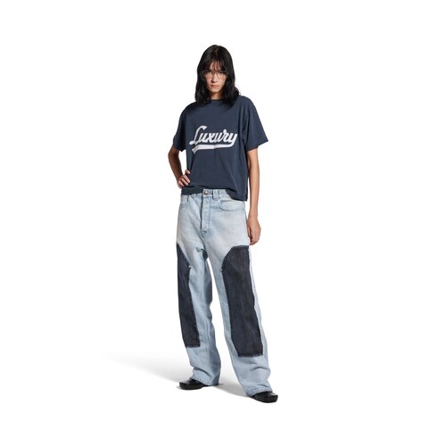 ripped off loose fit pants