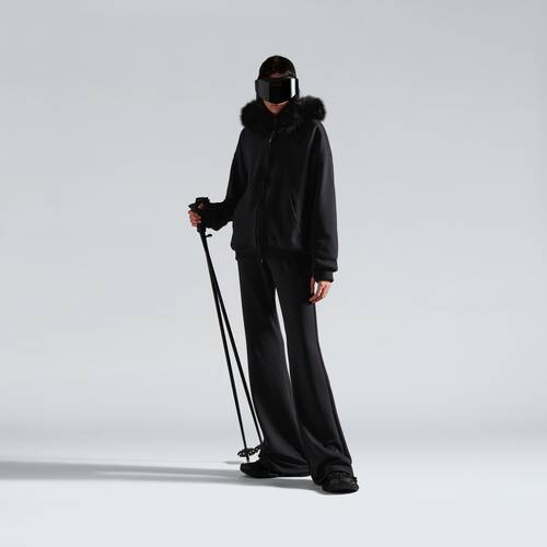 fluffy zip-up hoodie