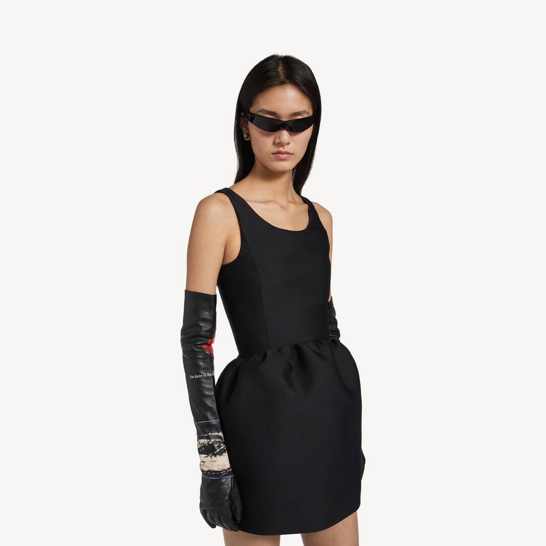 Women's Bell Dress in Black | Balenciaga Canada EN - Image 5