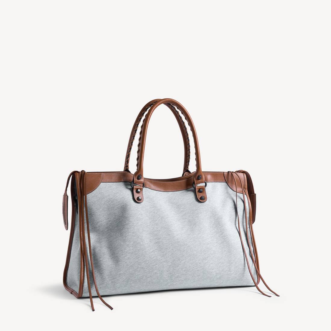 Men's Le City Bag Large in Grey/tan Cowboy | Balenciaga Monaco EN - Image 3