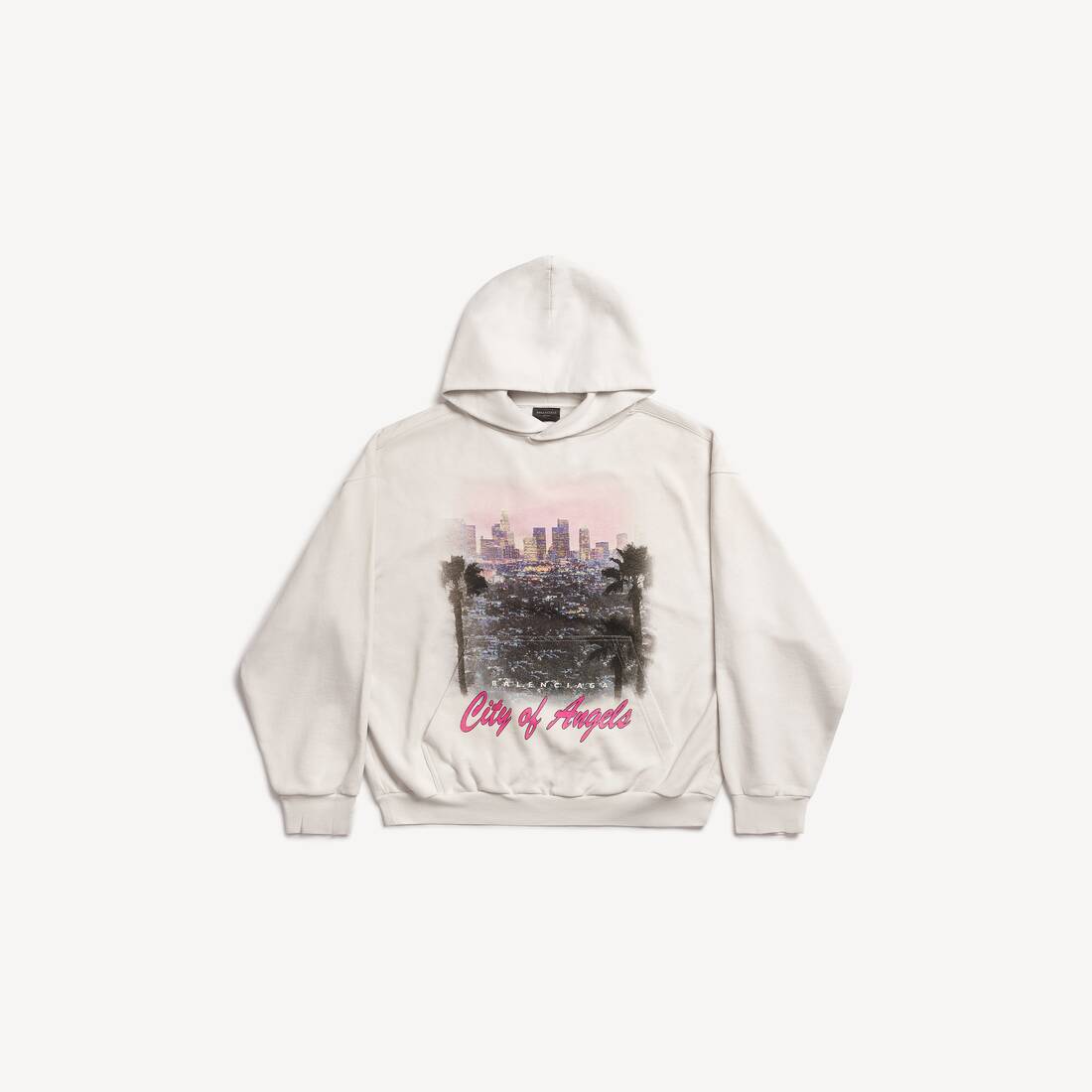 Men's City Of Angels Hoodie Medium Fit in Dirty White