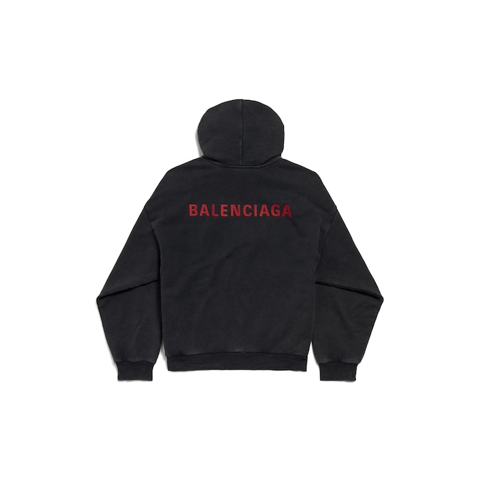 balenciaga back hoodie中号版型连帽卫衣