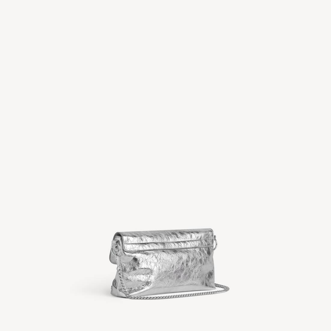 Women's Le City Clutch With Chain in Silver | Balenciaga Estonia EN - Image 3