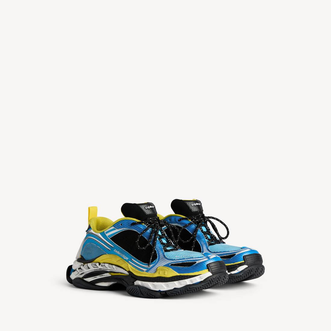 Sneaker Triple S.2 pour Homme en Bleu/blanc/jaune | Balenciaga Belgique FR - Image 2