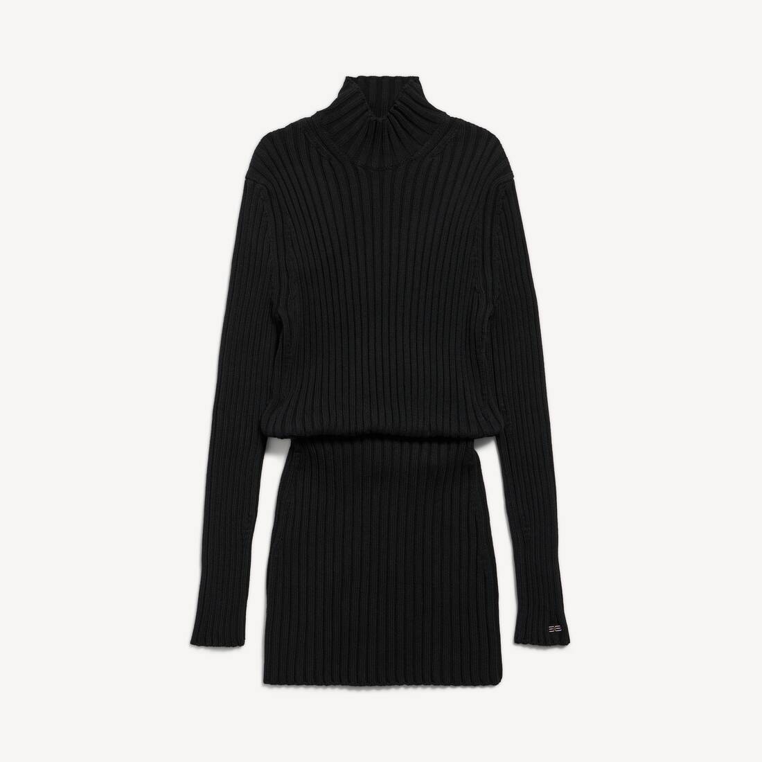 balenciaga black mini dress Stretch-velvet Mini Dress
