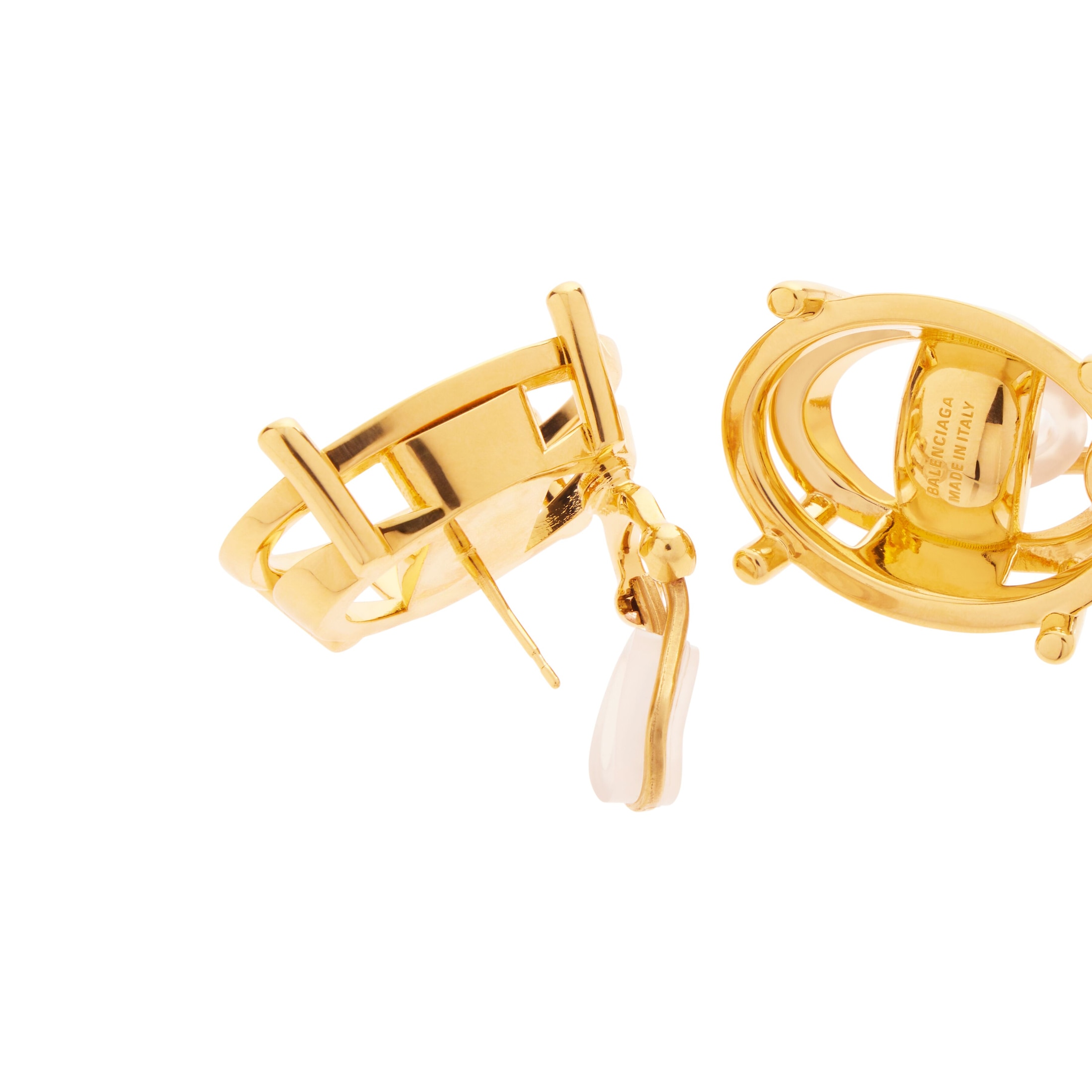 frame oval earrings