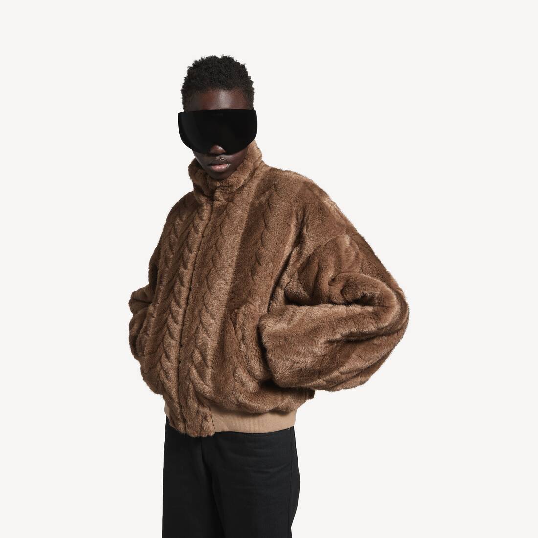 Women's Cropped Jacket in Brown | Balenciaga United States EN - Image 5