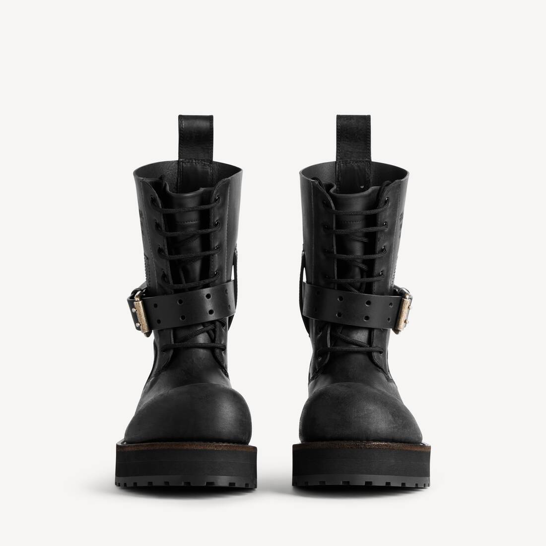 Stivaletti Con Lacci Venom da Uomo in Nero | Balenciaga Italia IT - Image 3