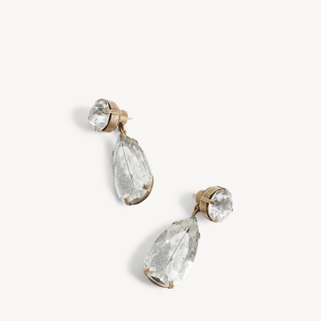 Gala H&auml;ngeohrringe f&uuml;r Damen in Kristall/dunkelgold | Balenciaga Schweiz DE - Image 2