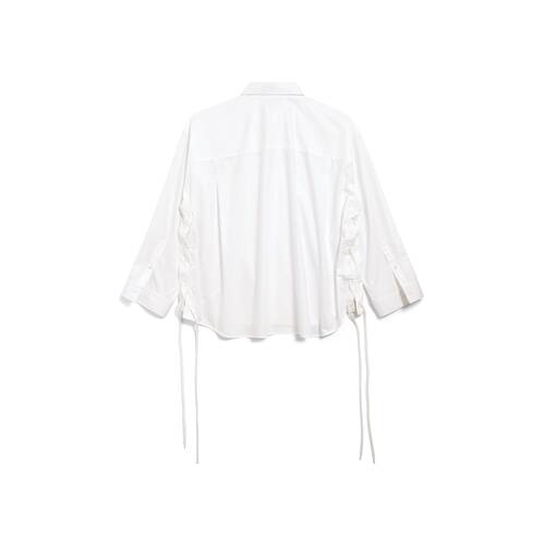 レースアップ シャツ