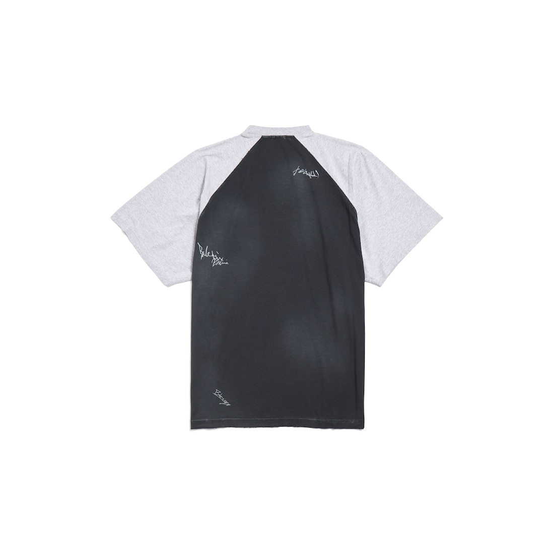 Men's Banana Raglan Oversized T-shirt in Black Faded