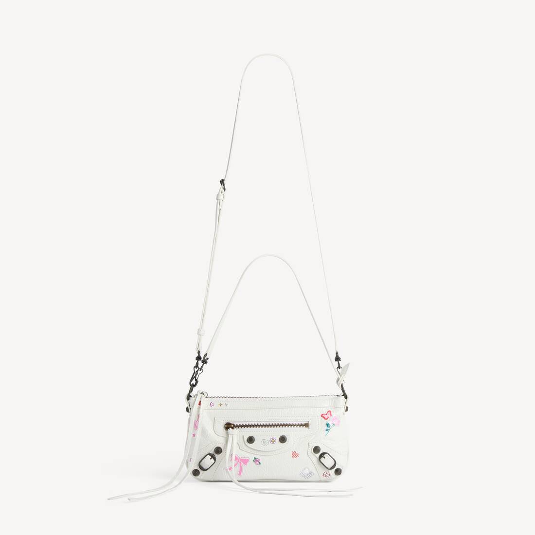 Women's Le City Pouch On Strap in White/multicolor | Balenciaga United Kingdom EN - Image 4