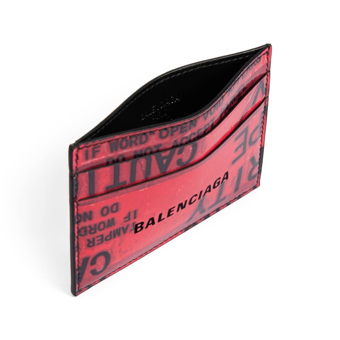 Men's Tape Type Card Holder in Black/red