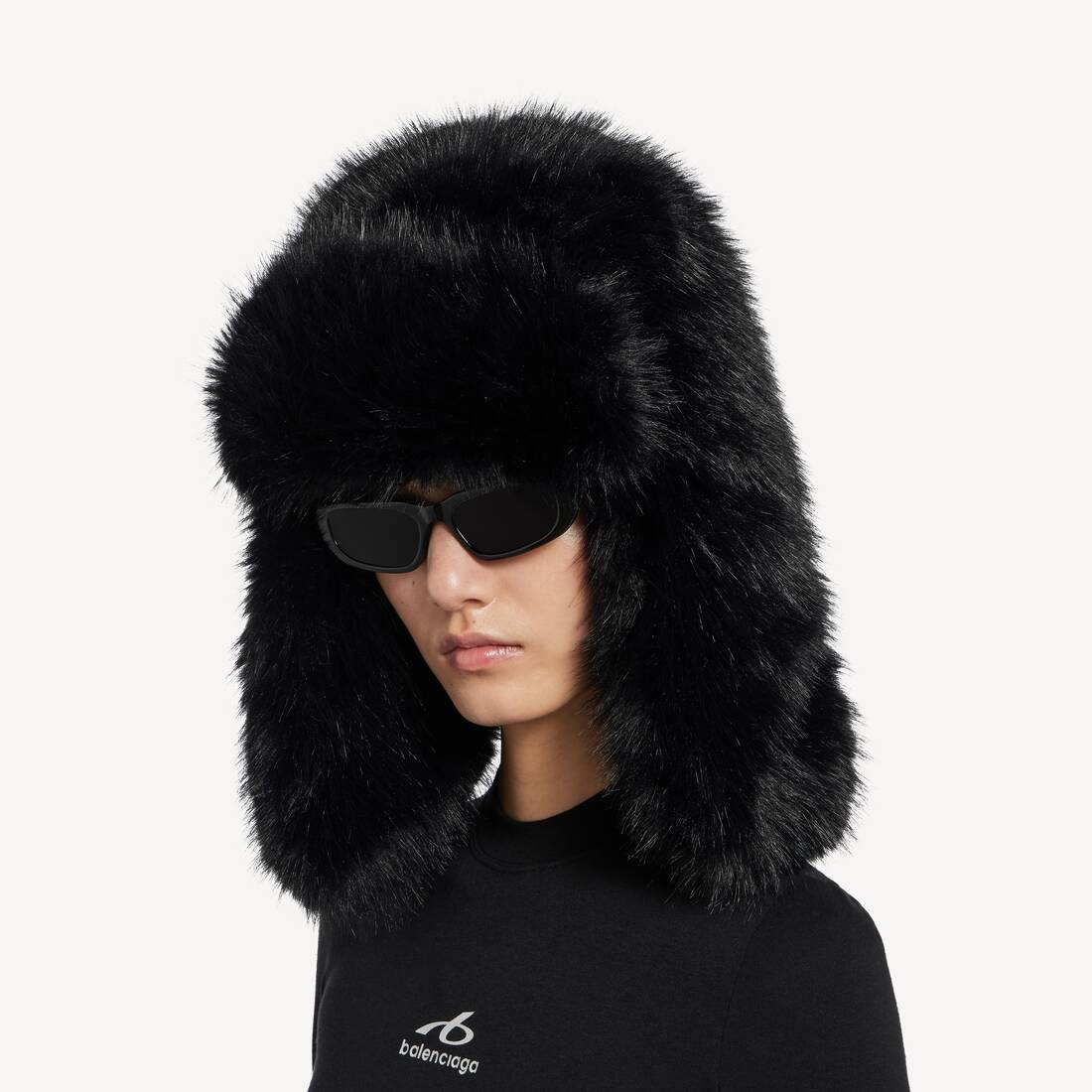 Women's Trapper Hat in Black | Balenciaga Republic Of Korea EN - Image 6