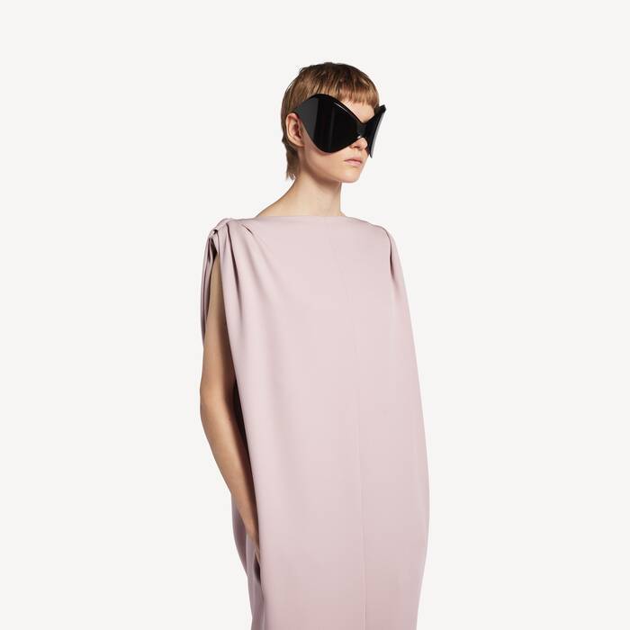 Women's Midi Sack Dress in Dusty Pink - Women | Balenciaga Australia EN - Image 3